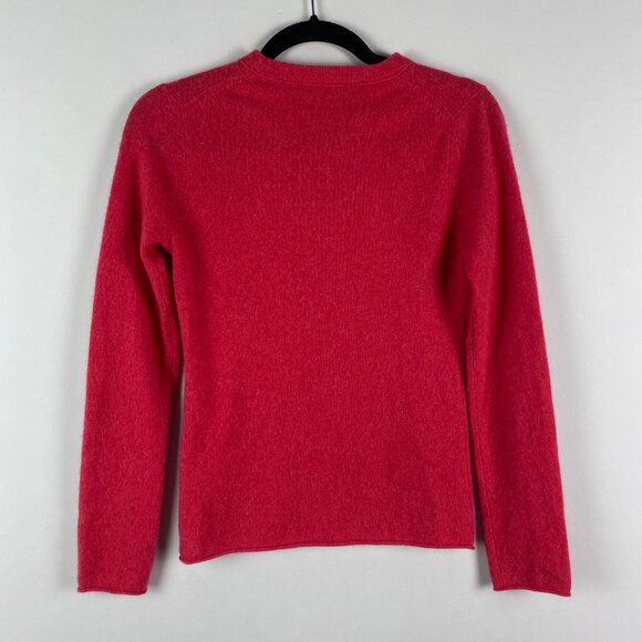 J. Crew 100% Cashmere Sweater Medium Pink Pullover Long Sleeve Knit - Picture 5 of 9